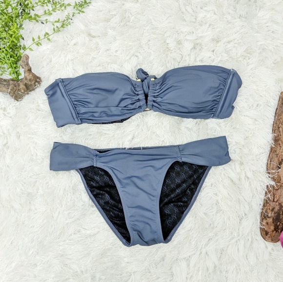grey bandeau bikini